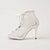 White Rose Lace Up Dance Booties