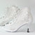 White Rose Lace Up Dance Booties