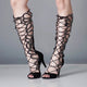 Drama Queen Laceup Rhinestone Boots (Black)