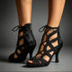 Rita Black Rhinestone Salsa Bachata Latin Dance Shoes for Women