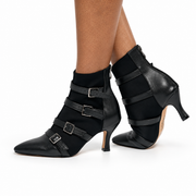 Reina Black Pointed-Toe Dance Boots