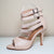 Diva Open Toe Stiletto Sandals Dance Shoes (Beige)