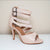 Diva Open Toe Stiletto Sandals Dance Shoes (Beige)
