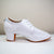 LaLa Land White Cuban Heel Dance Shoes with Suede Sole