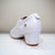 LaLa Land White Cuban Heel Dance Shoes with Suede Sole