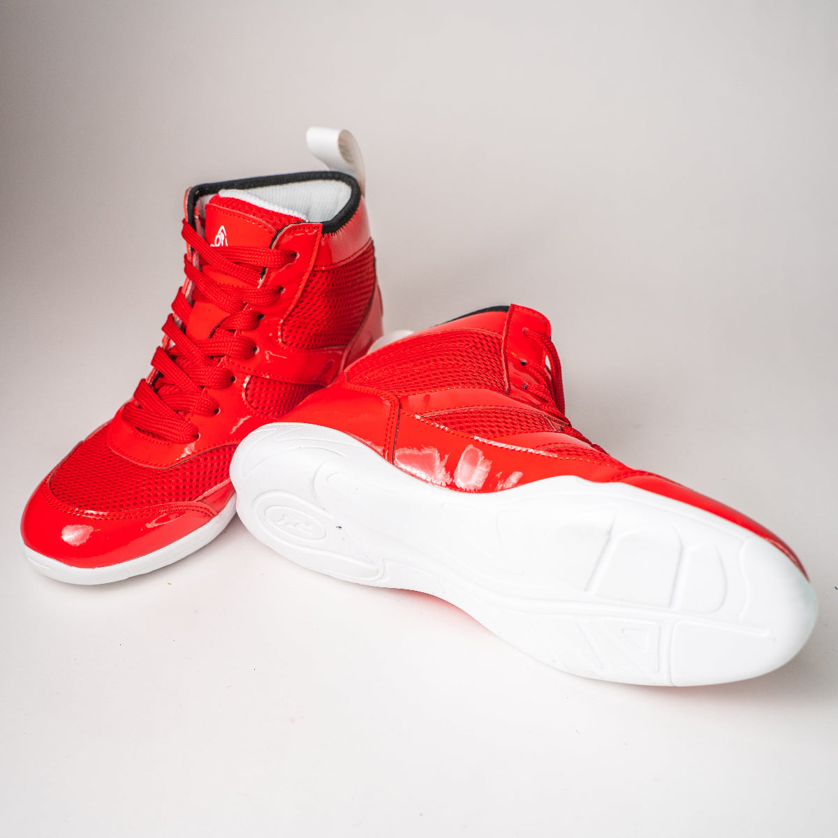 Vigor X Red Glossy High-Top Unisex Dance Sneakers - MYZIJI