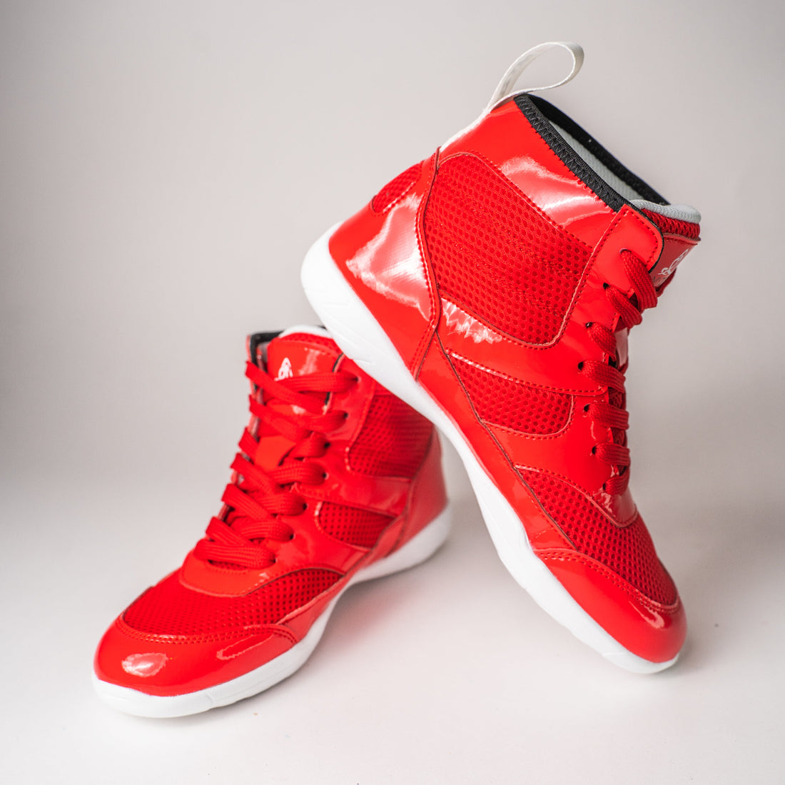 Vigor X Red Glossy High-Top Unisex Dance Sneakers - MYZIJI