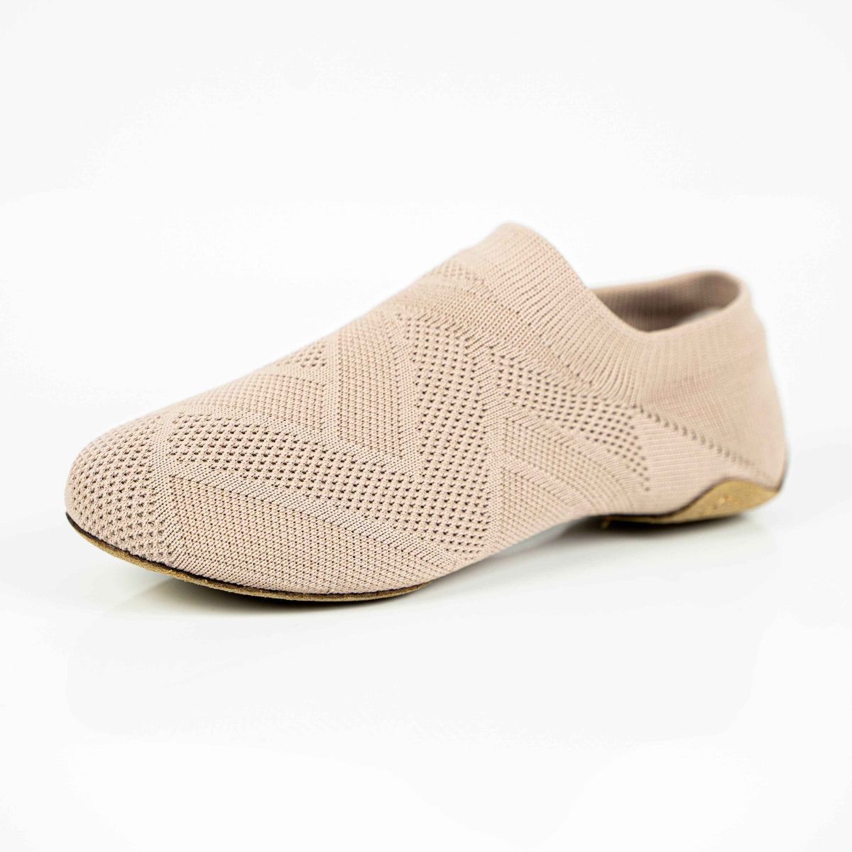 Bella Suede Sole Dance Flat (Black and Beige)