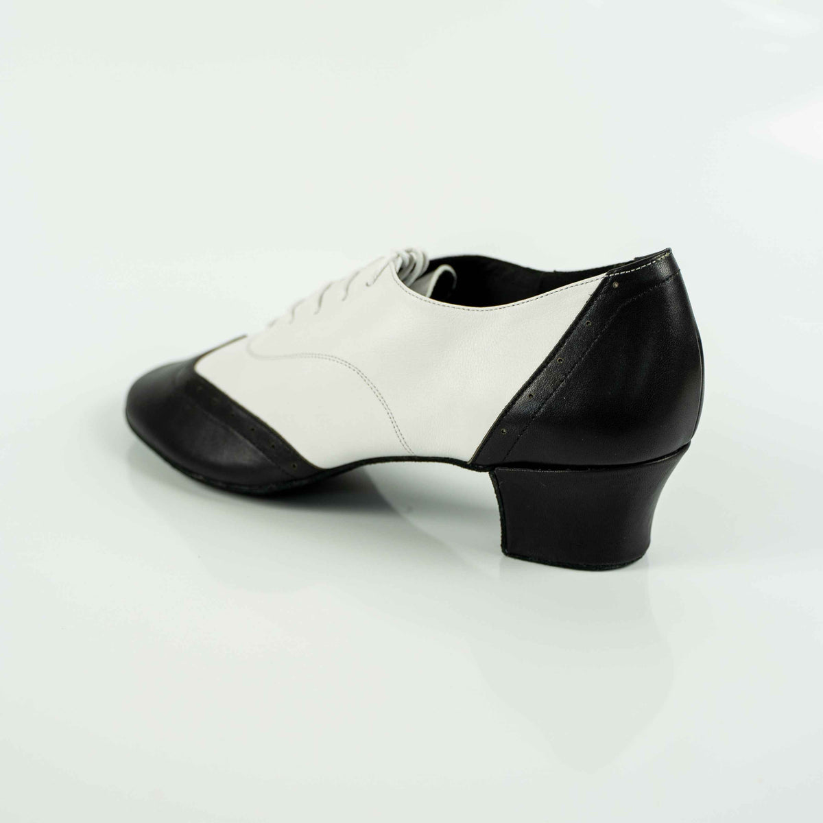 Polanski Cuban Heels B&W Mambo Shoes – Premium Nappa Leather Latin & Ballroom Dance Shoes