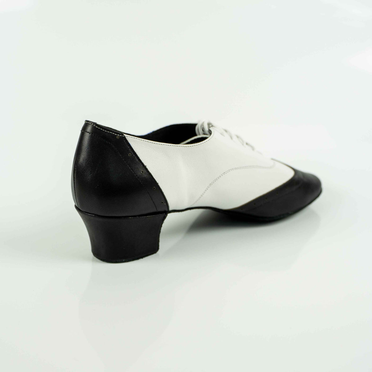 Polanski Cuban Heels B&W Mambo Shoes – Premium Nappa Leather Latin & Ballroom Dance Shoes