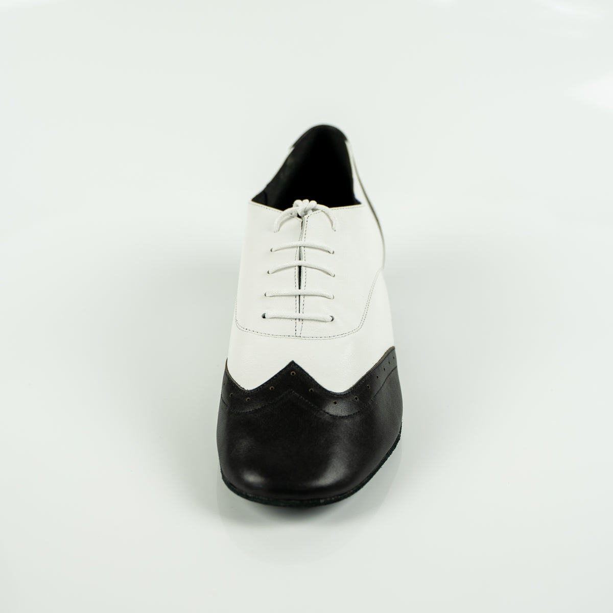 Polanski Cuban Heels B&W Mambo Shoes – Premium Nappa Leather Latin & Ballroom Dance Shoes - MYZIJI