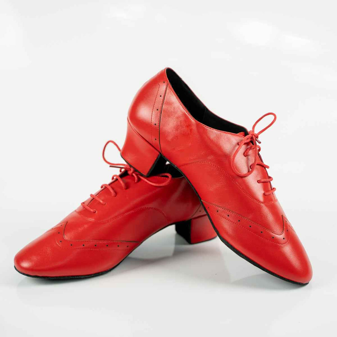 Polanski Red Cuban Heels Mambo Shoes – Premium Unisex Latin & Ballroom Dance Shoes