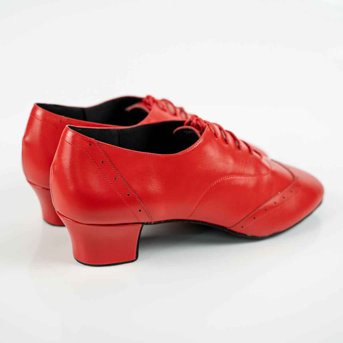 Polanski Red Cuban Heels Mambo Shoes – Premium Unisex Latin & Ballroom Dance Shoes