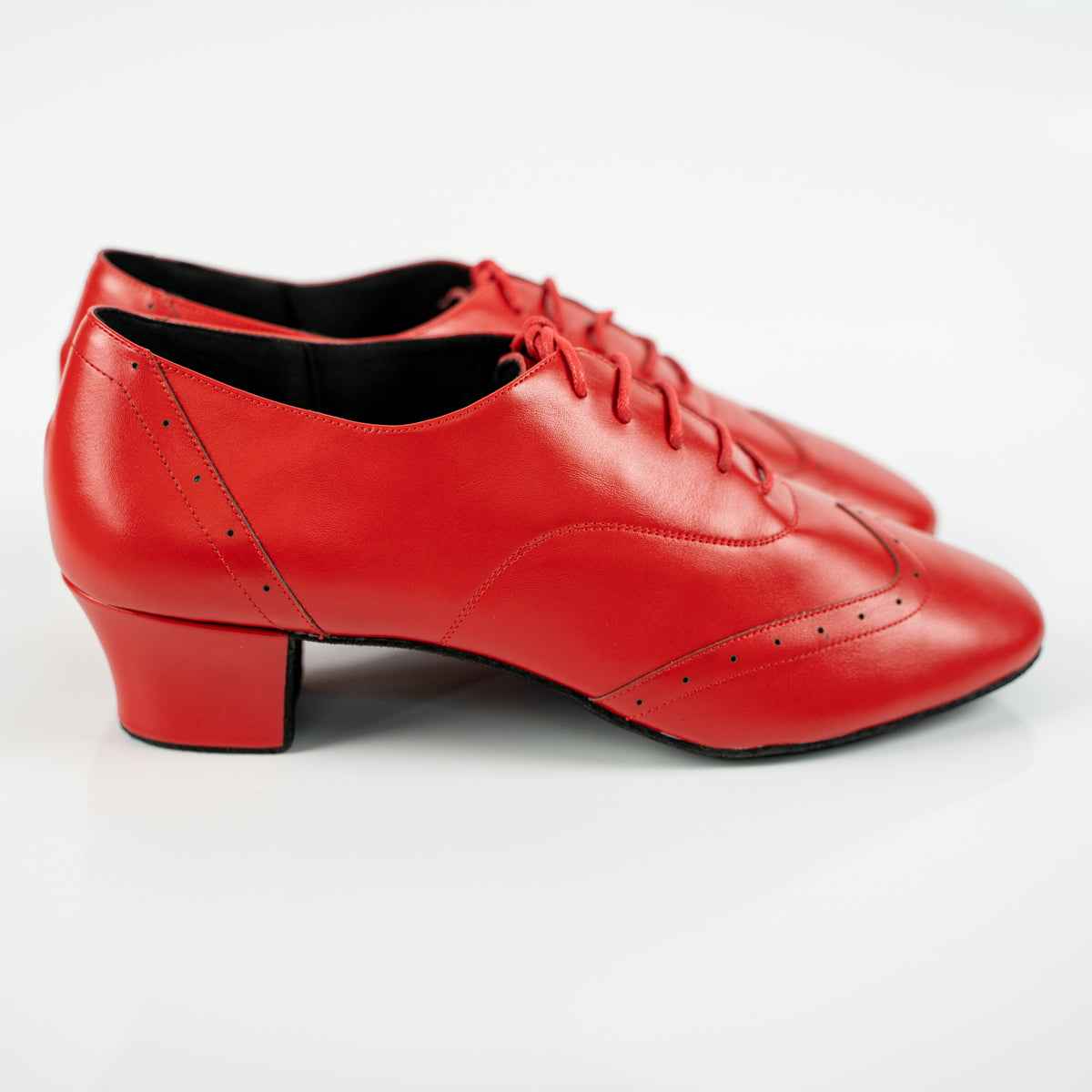 Polanski Red Cuban Heels Mambo Shoes – Premium Unisex Latin & Ballroom Dance Shoes