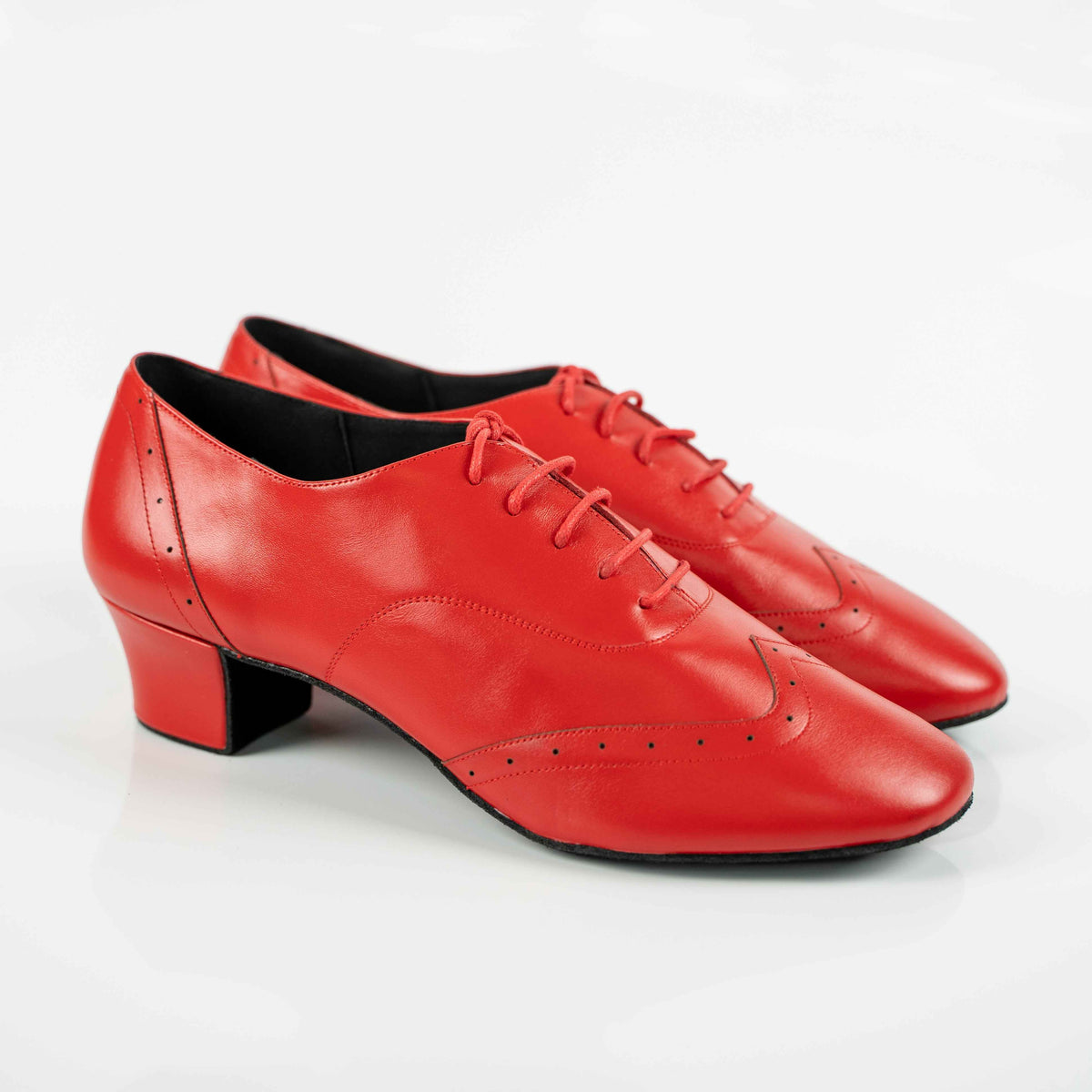 Polanski Red Cuban Heels Mambo Shoes – Premium Unisex Latin & Ballroom Dance Shoes