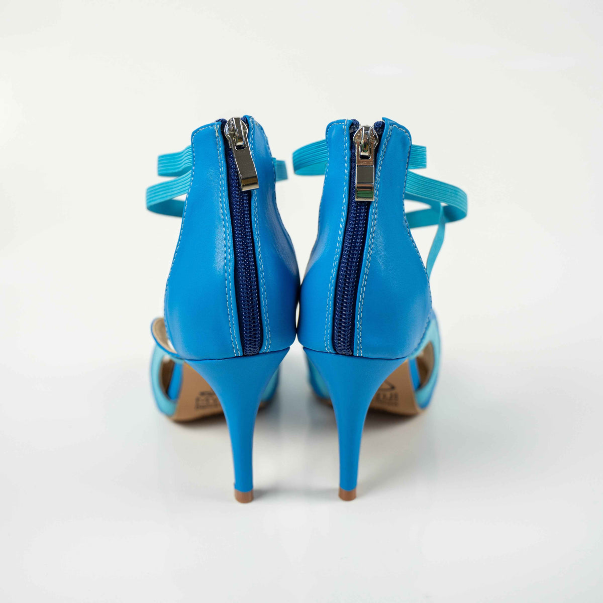 Azure Open Toe Stiletto Sandals Dance Shoes