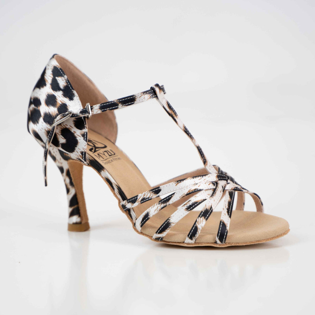 Amira Leopard Print T-straps Dance Shoes