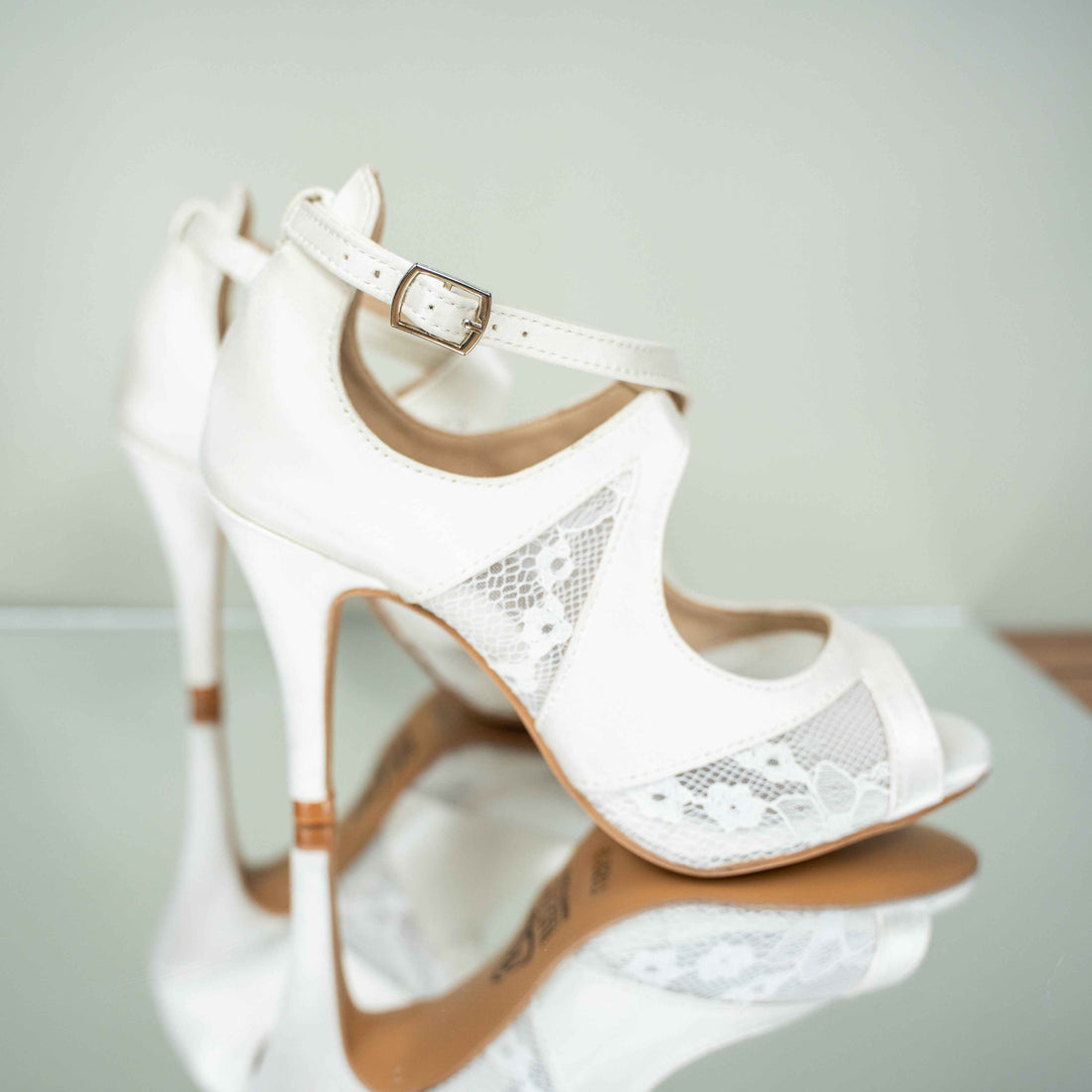 Lisa White Bridal Dance Heels