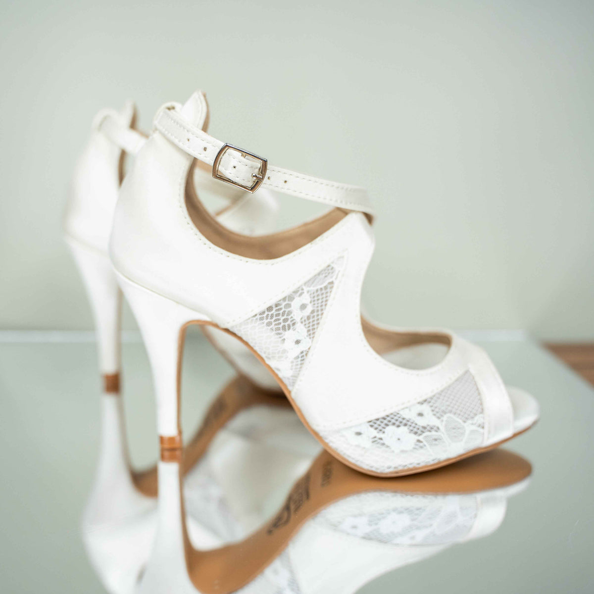 Lisa White Bridal Dance Heels