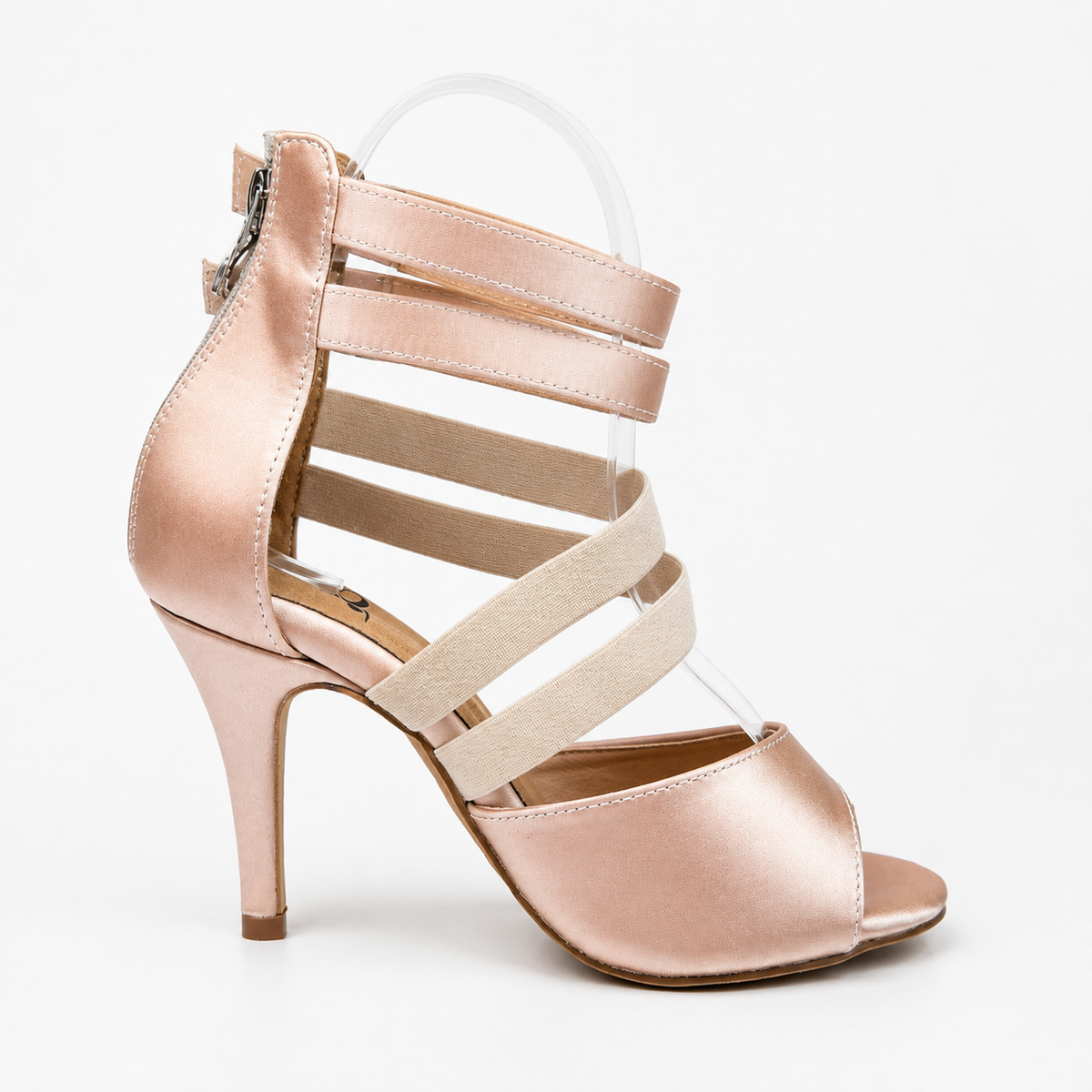 Beige Latin dance heels for Salsa, Bachata, Tango and weddings.

