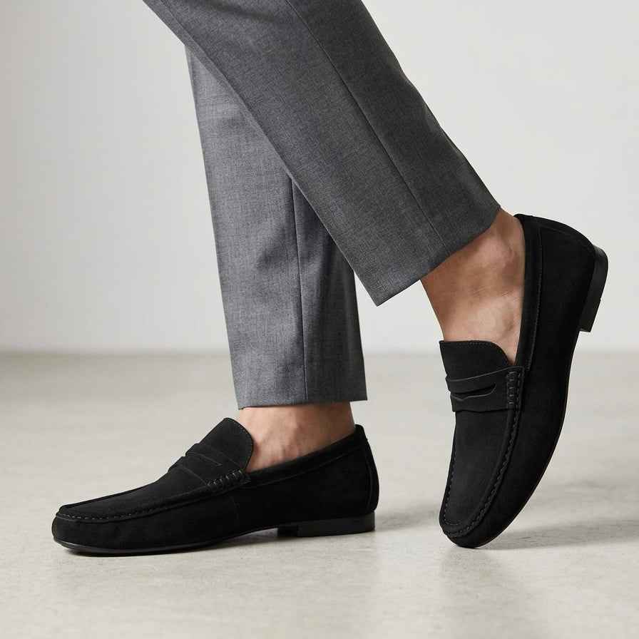 Lorenzo Latin Classic Dance Shoes – Handcrafted Slip-On Loafers for Latin & Ballroom Dancing