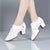 LaLa Land White Cuban Heel Dance Shoes