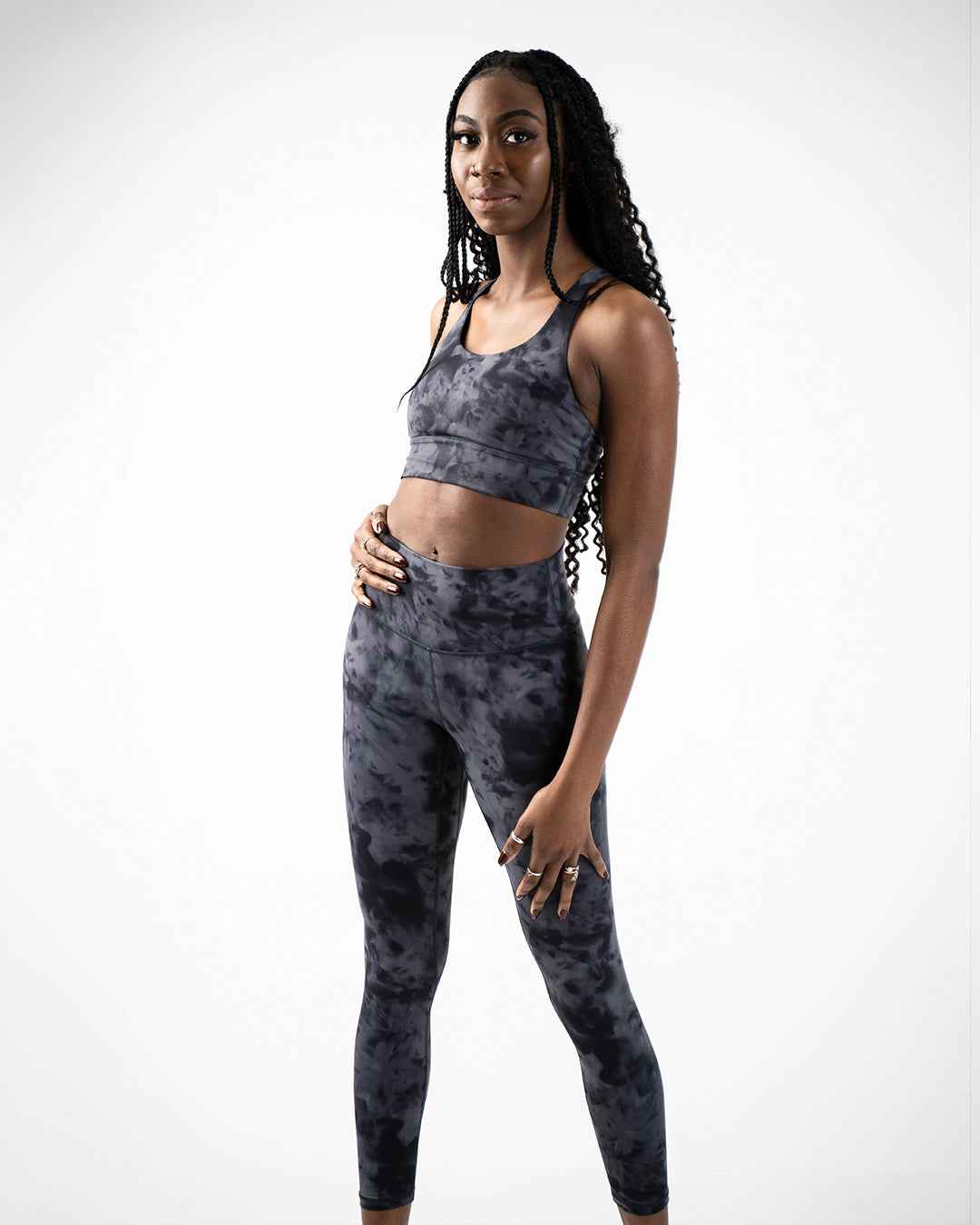 Tie Dye Fitness Set Sports Bra with High Waisted Pants