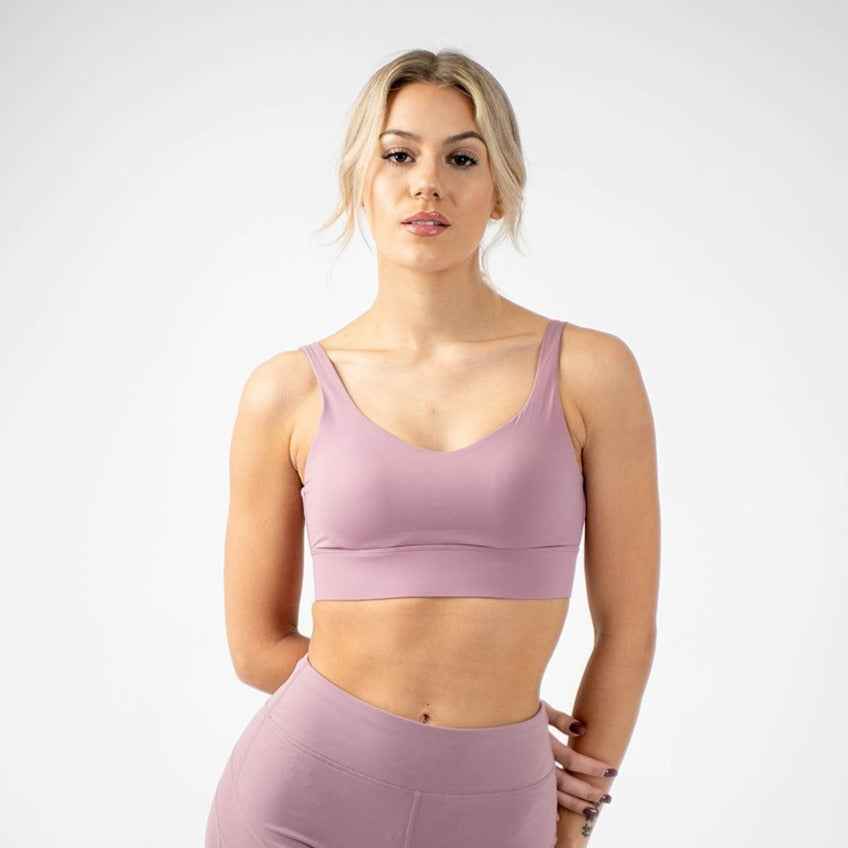 Fitness Padded Sports Bra with Hook and Eye Closures