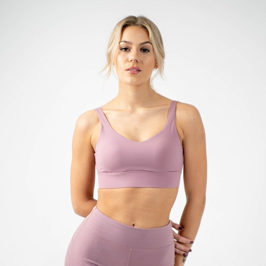 Fitness Padded Sports Bra with Hook and Eye Closures