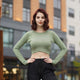 Long-Sleeved Luxe Crop Top