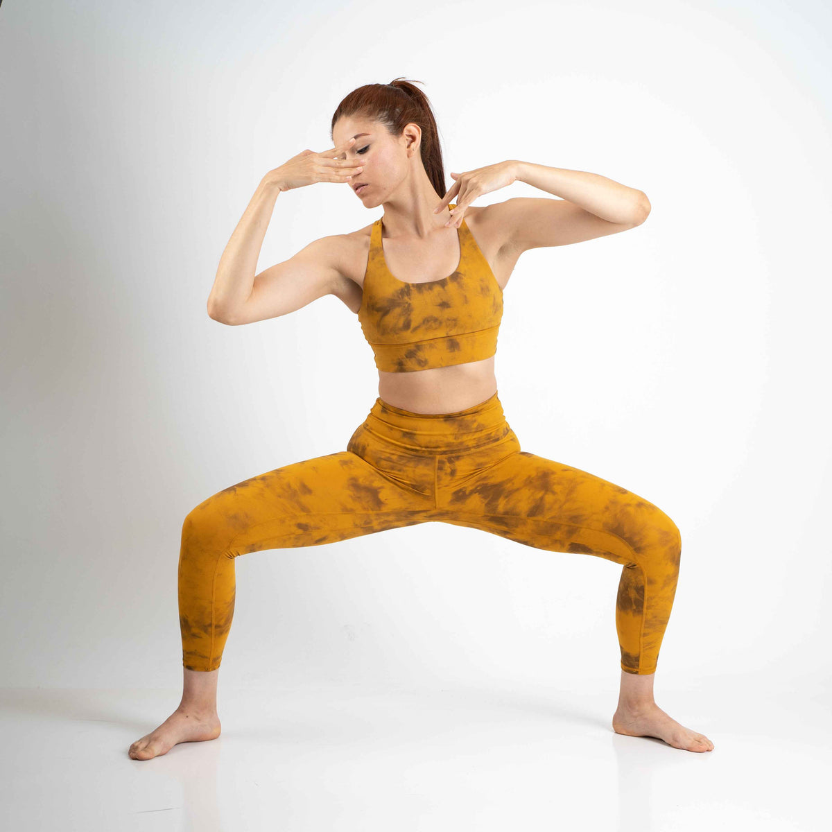Summer Tie Dye Fitness Set Sports Bra with High Waisted Pants