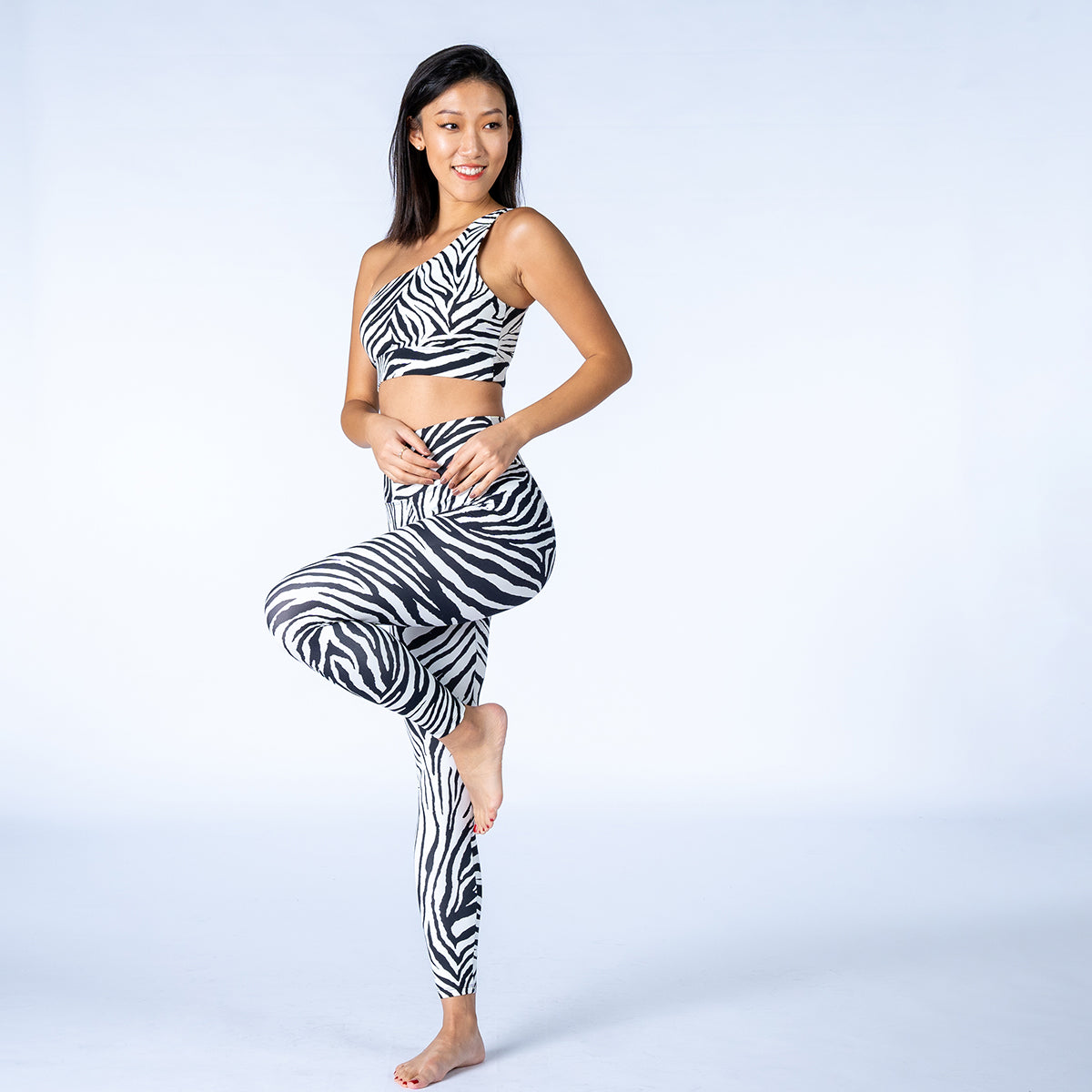  IWEMEK Women Zebra Print Seamless Yoga Workout Sets